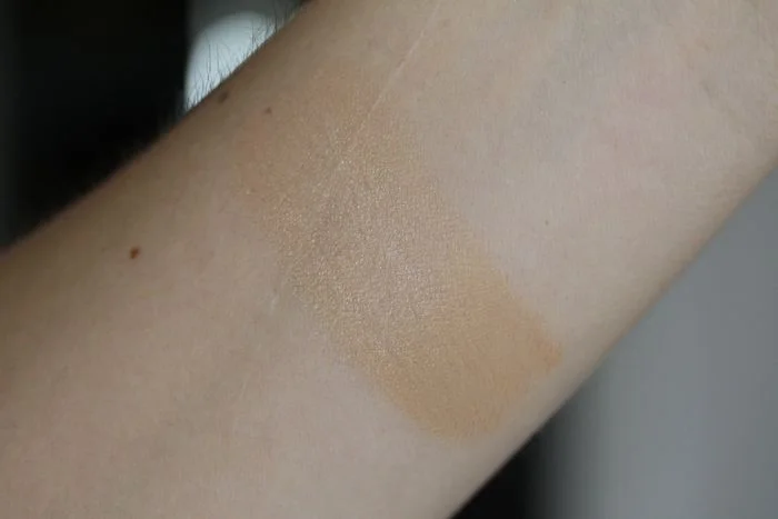 Swatch of Arbonne's CC Cream in light (sheered out)