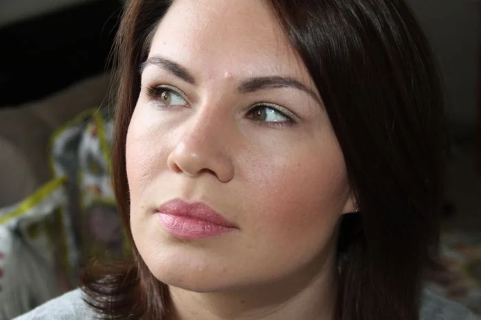 Wearing Arbonne's CC Cream in light