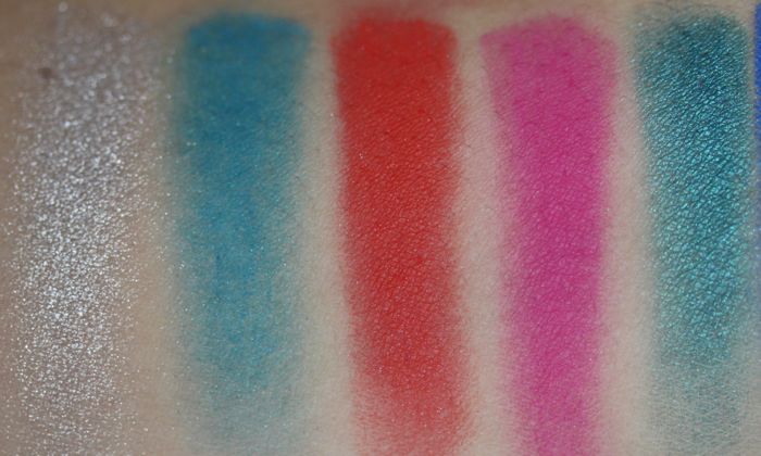 Swatches from left to right: Revolt, Gonzo, Slowburn, Savage and Fringe