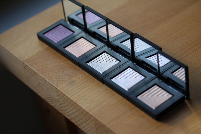 NARS Dual Intensity eyeshadows from left to right: Phoebe, Europa, Dione, Callisto and Himalia