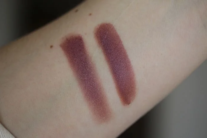 Late arrival: Swatches of Desdemona dry (left) and wet (right)