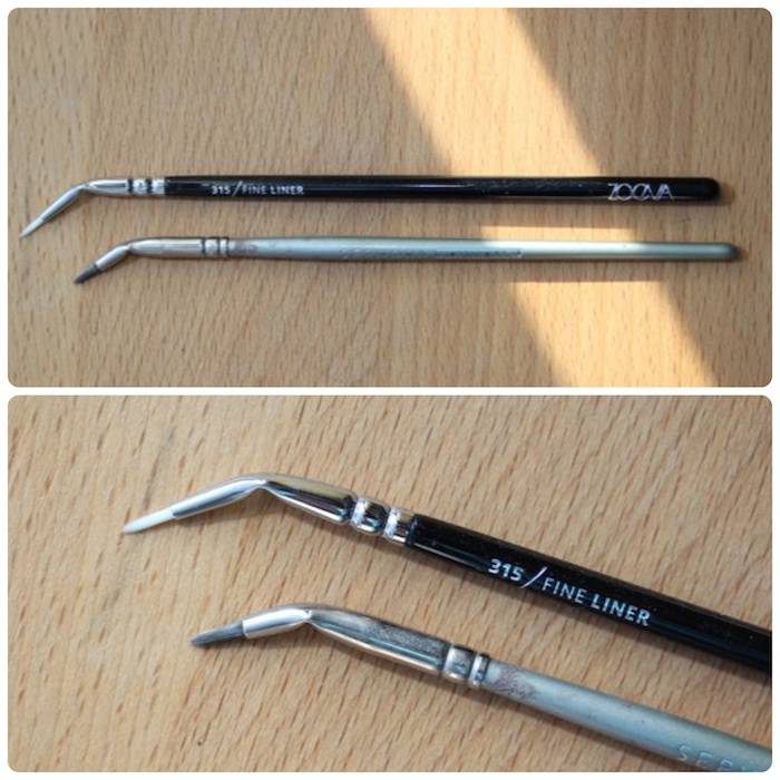 Fine Liner vs. Sephora's Pro Bent Liner