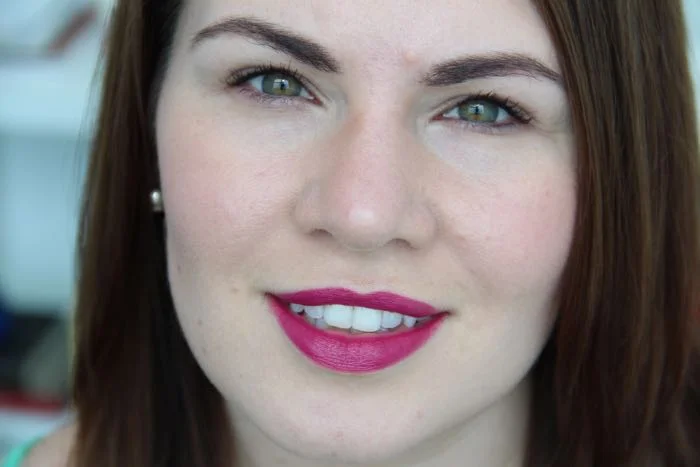 Wearing NARS Audacious Lipstick in Fanny