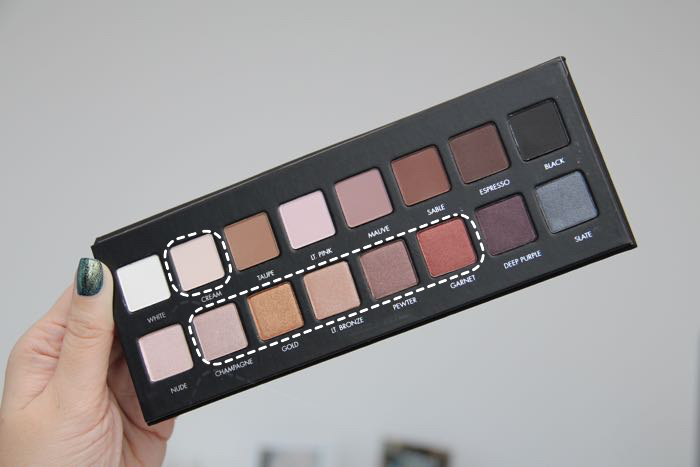 In look #1 I used six shades from the original Pro Palette 