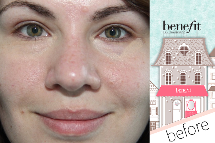 Before: no makeup