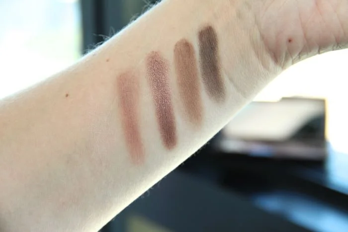 Swatches of Hourglass' Modernist Eyeshadow Palette in Infinity 