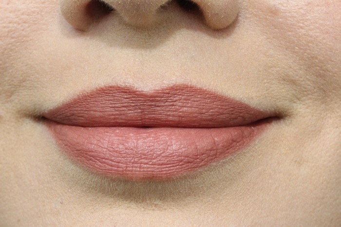Wearing MAC's Creme Cup over Colourpop's Button
