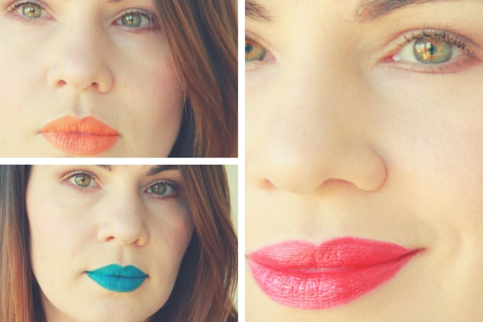 Wearing three of six shades from the W7 Liptember range