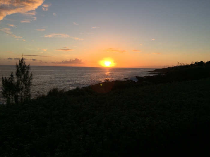 Sunset captured at Spouting Horn, Kaua'i