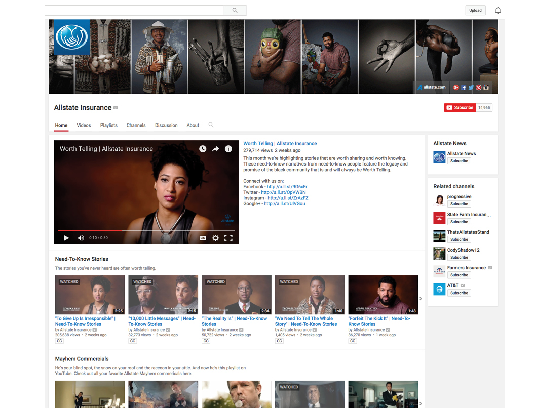 WorthTelling | YouTube page