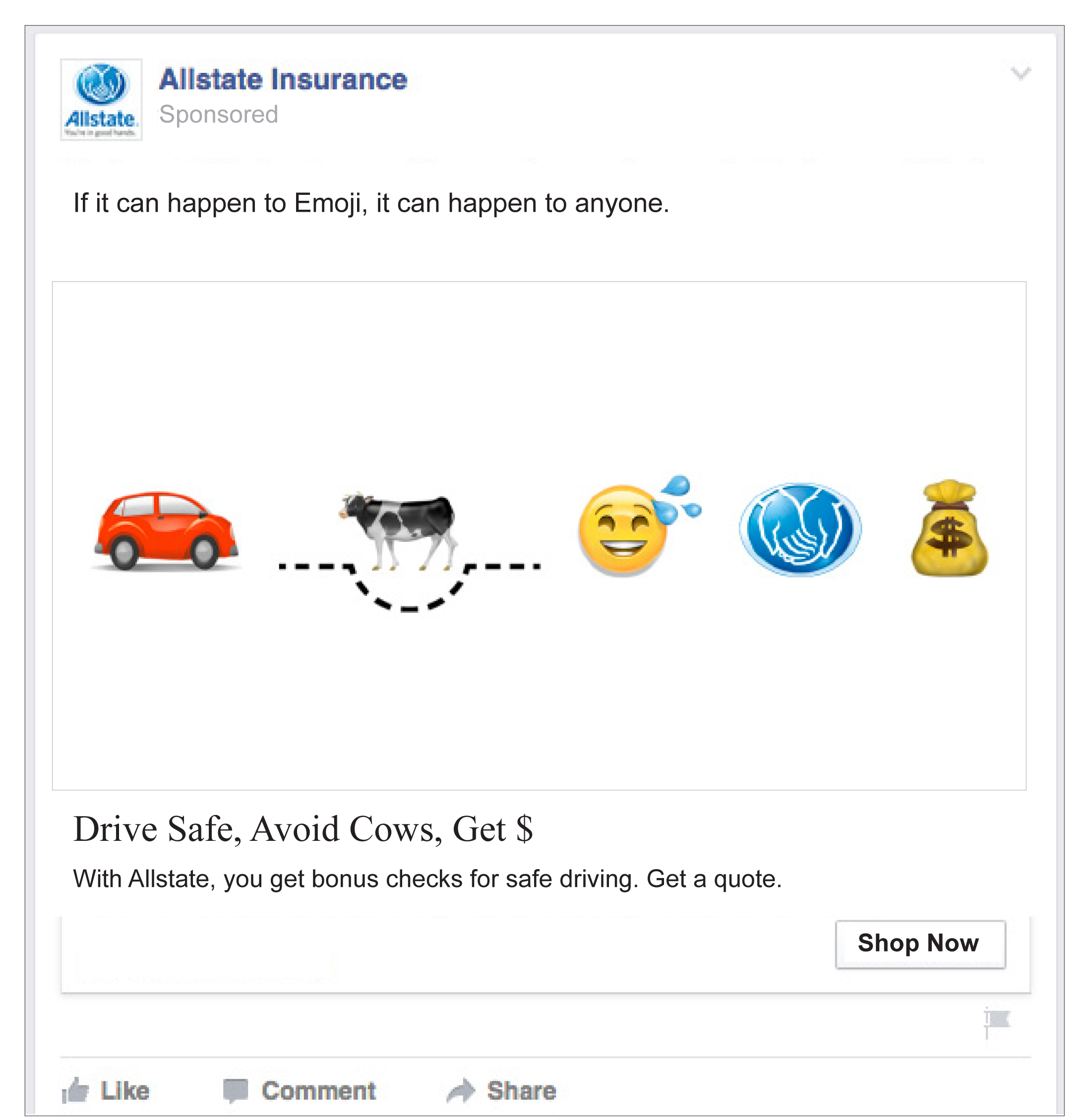 Facebook Emoji "Cow"