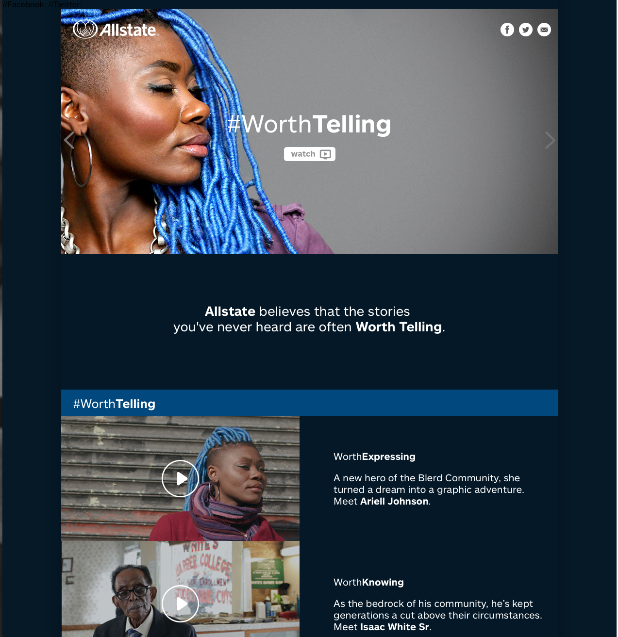 #WorthTelling website