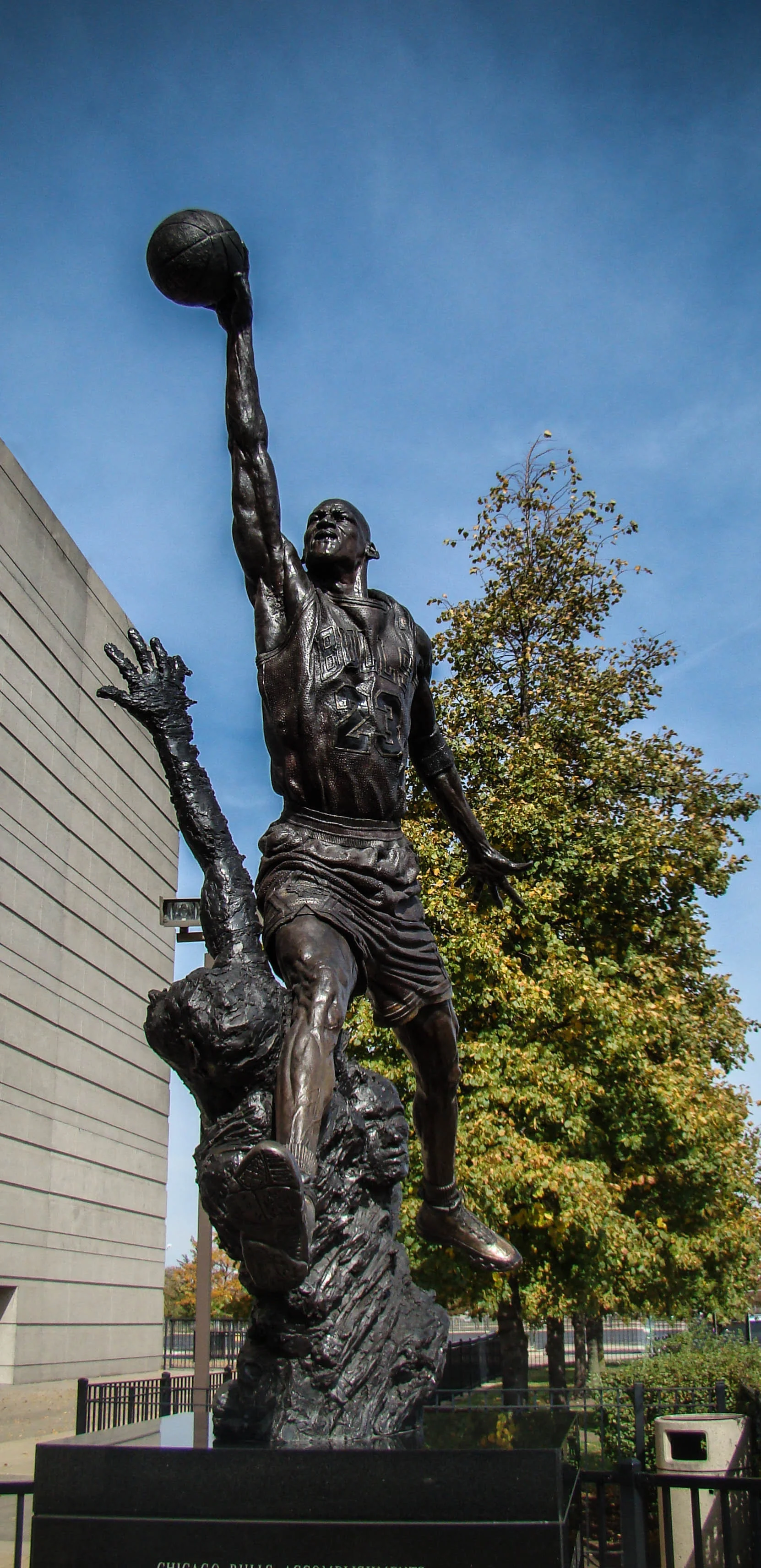 United Center Chicago. Estatua de Micheal Jordan