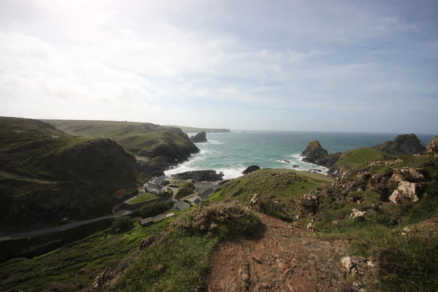 view over kynance cove
