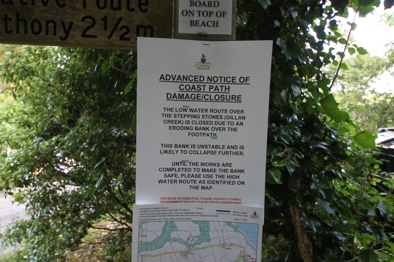 eroded bank diversion