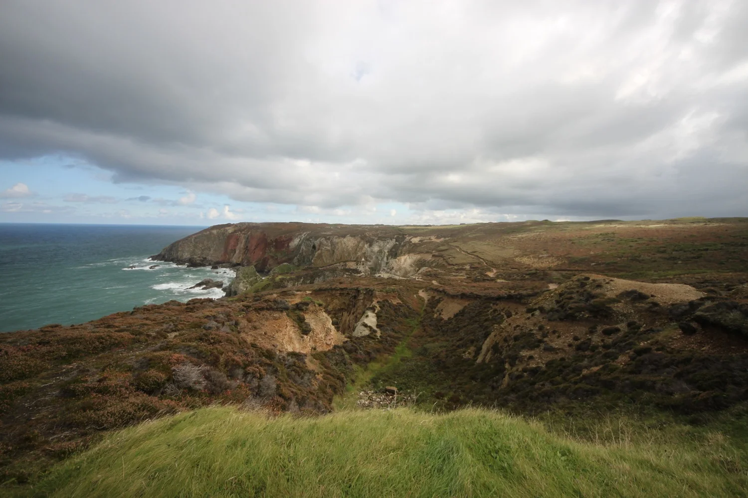 view back over cligga head