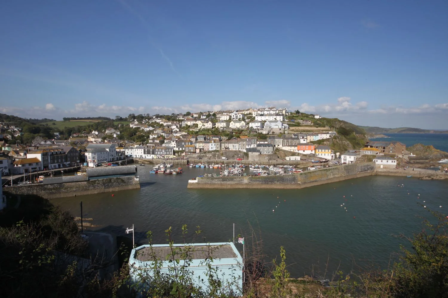 view over mevagissey