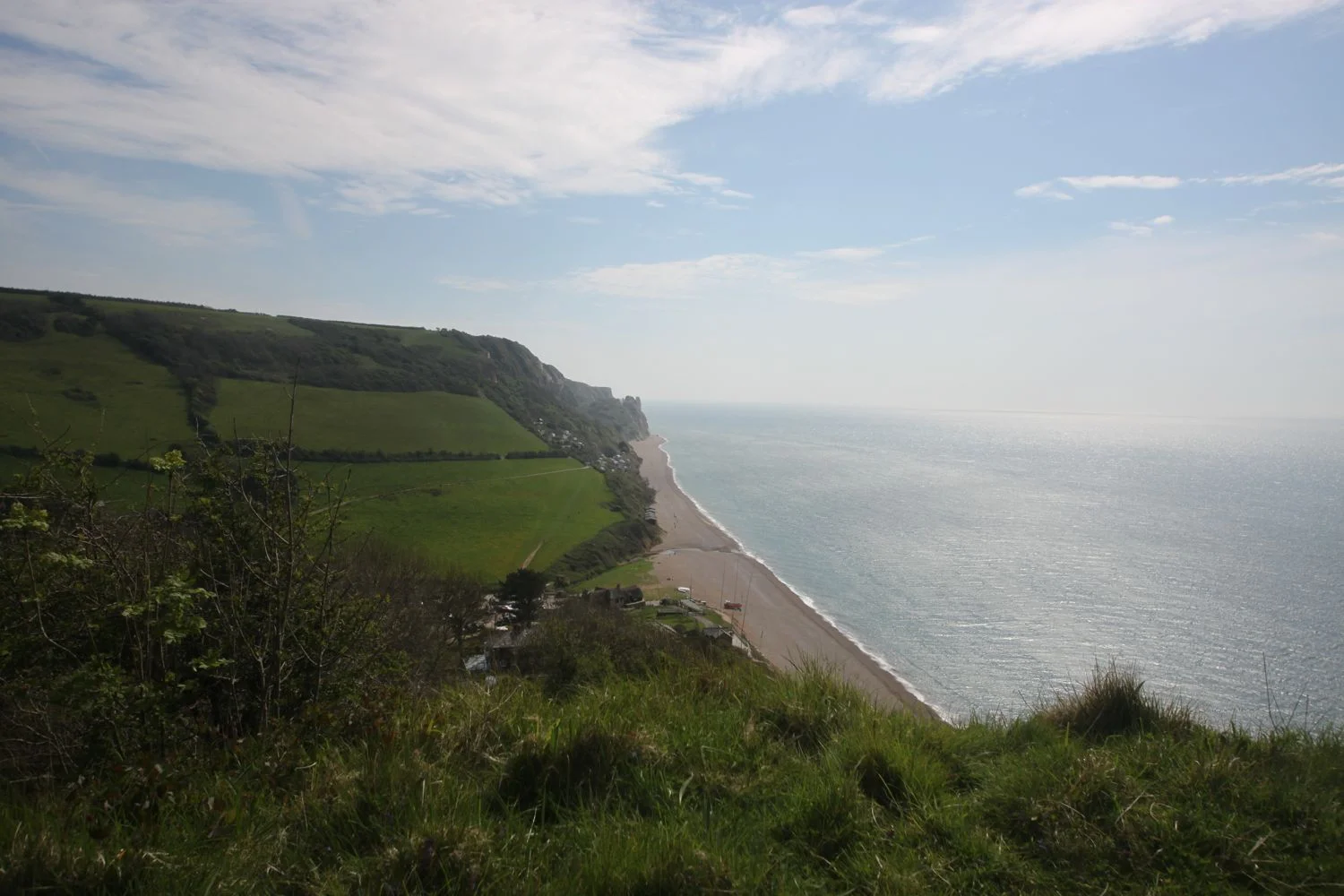 view over branscombe mouth