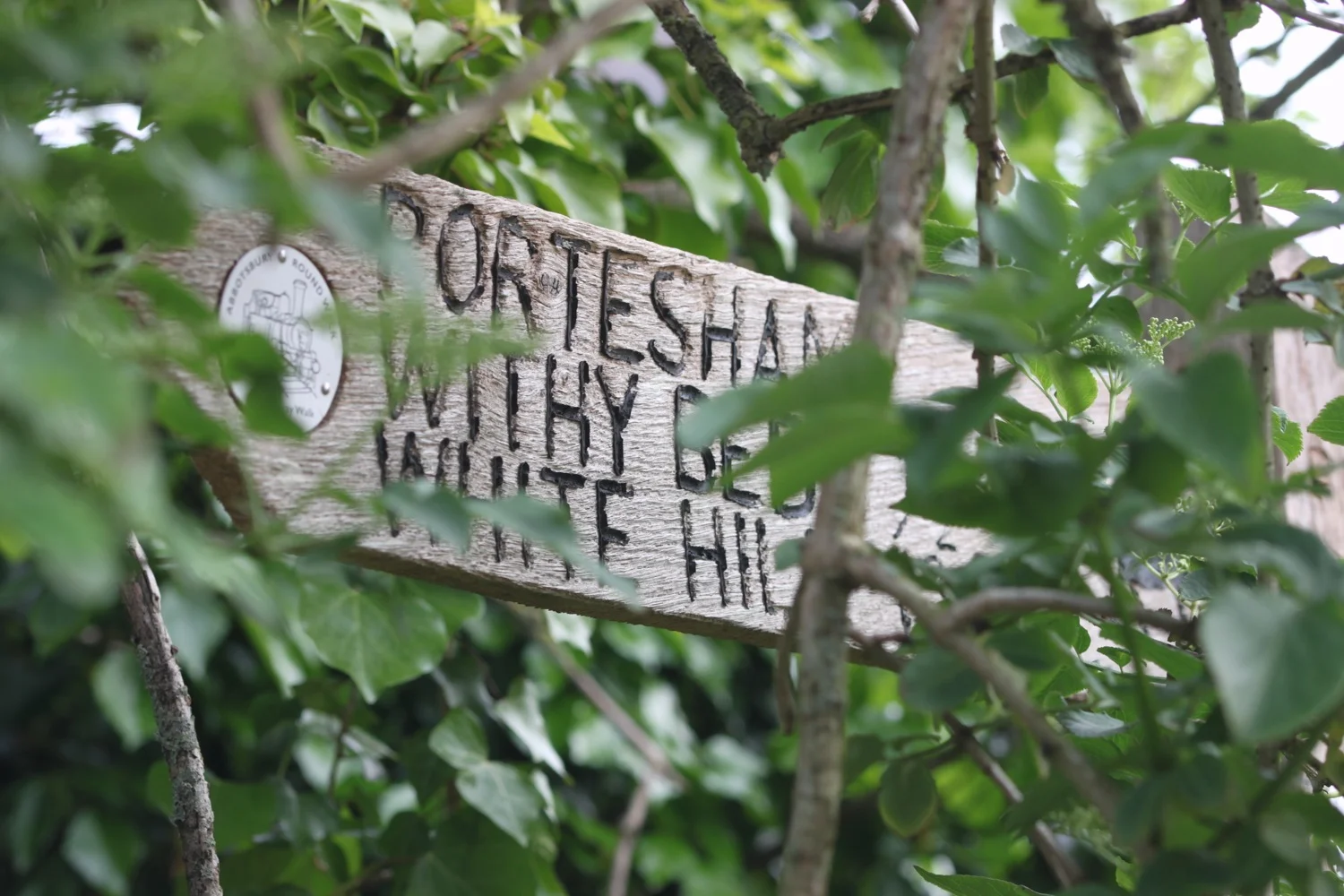 signpost for portesham withy beds