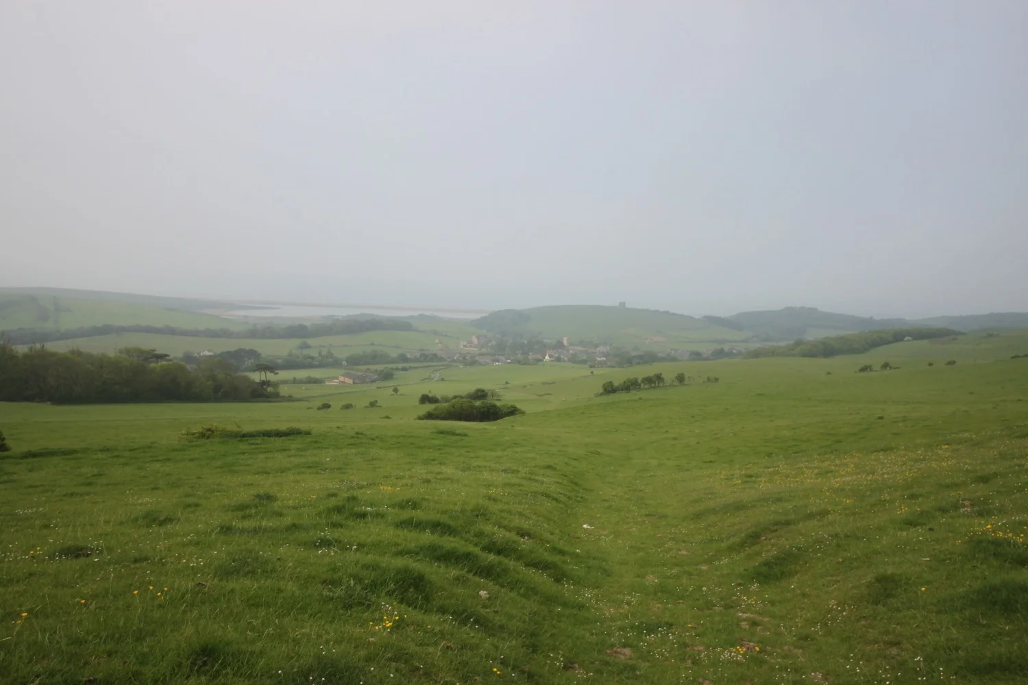 misty view over abbotsbury