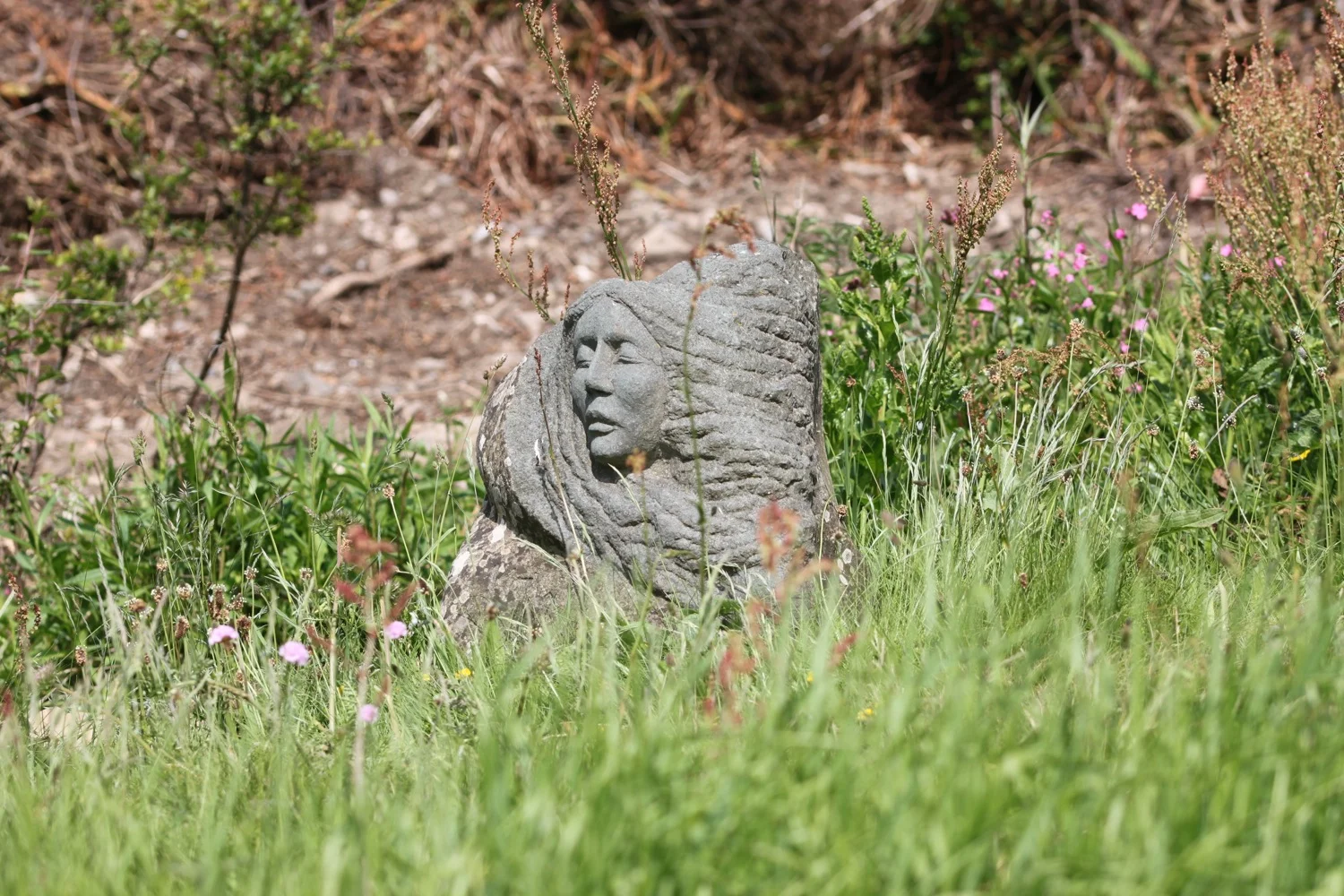 sculpture in long grass