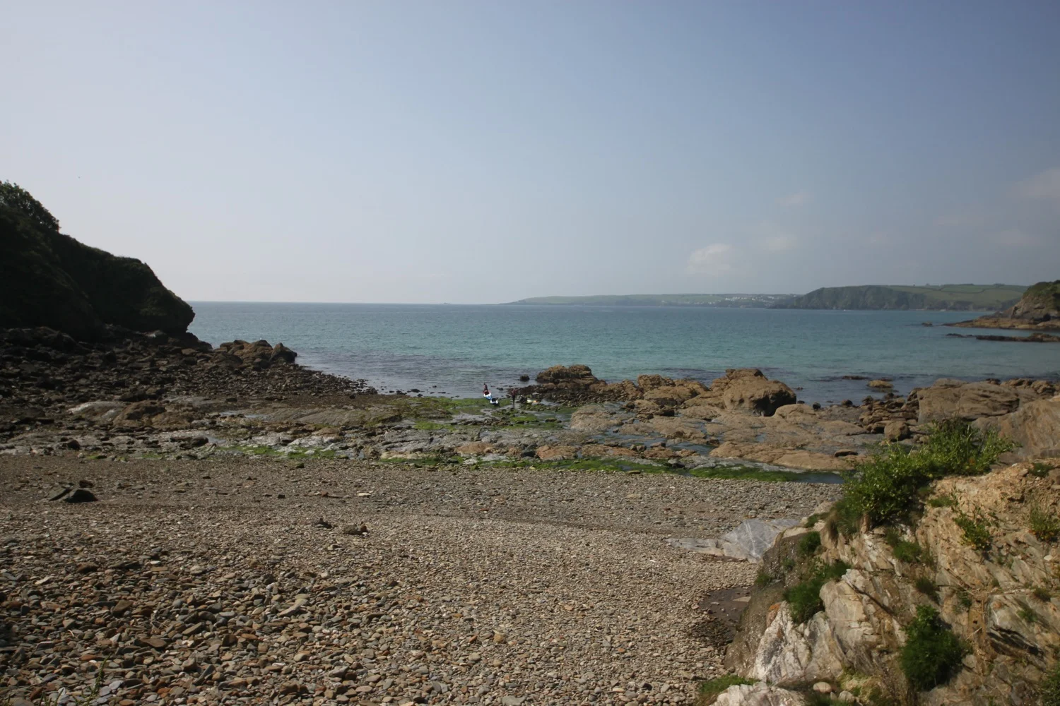 canoeists at hallane beach