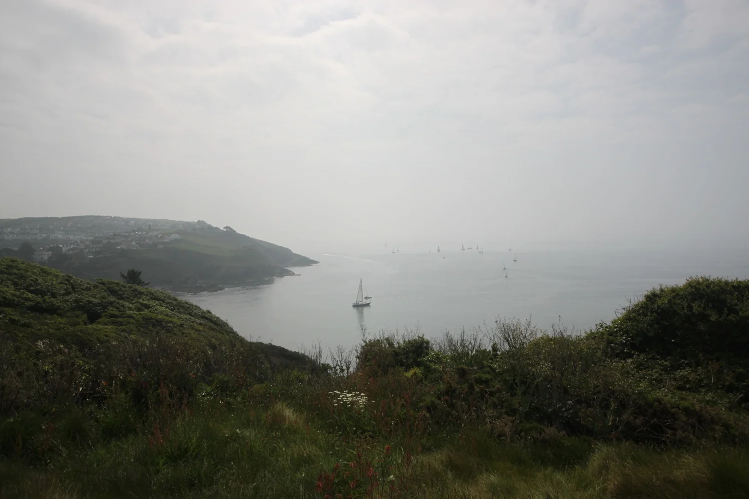 misty view over to polruan