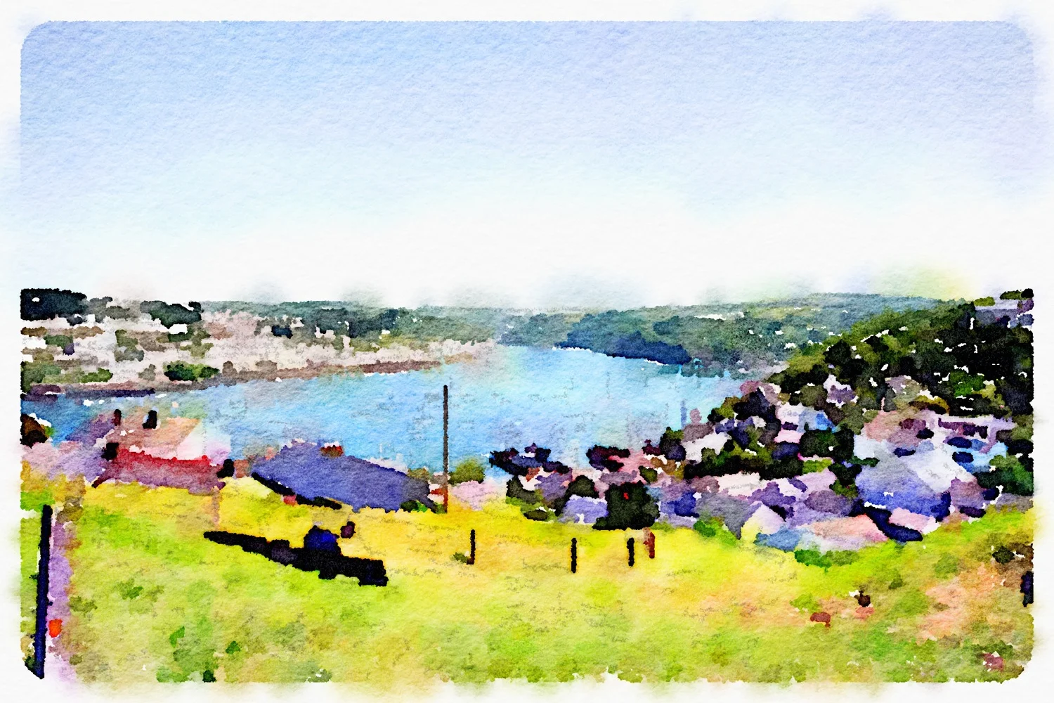 overlooking the fowey estuary