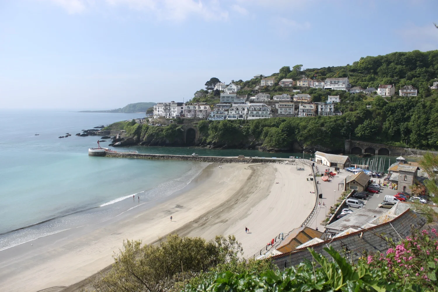 overlooking east looe beach