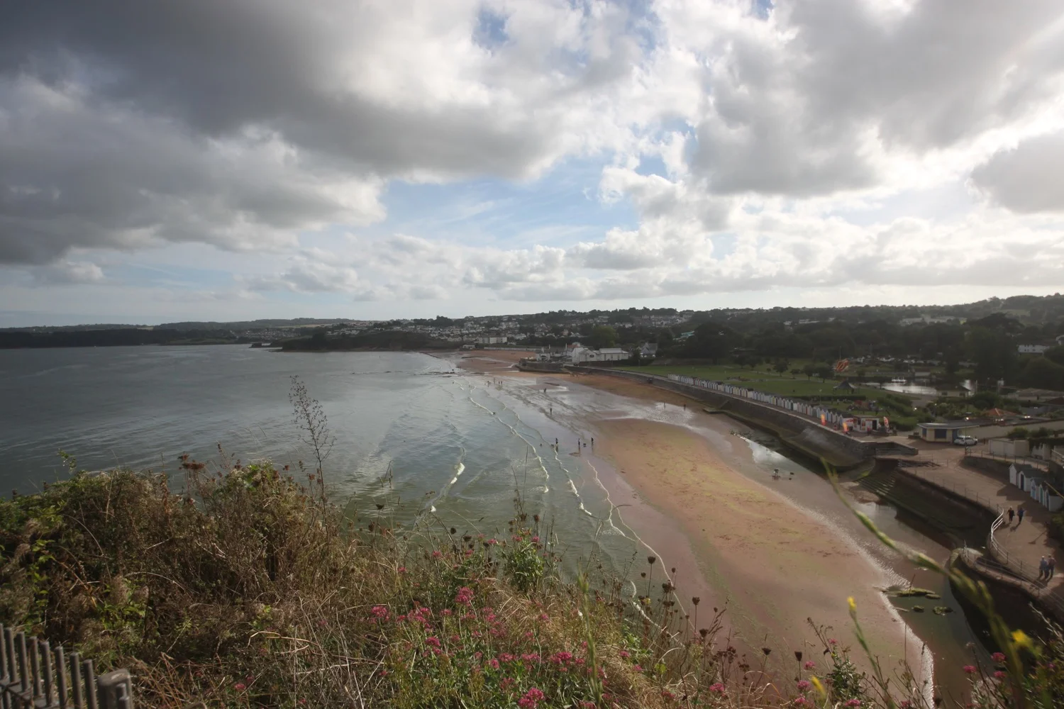 view back over goodrington sands