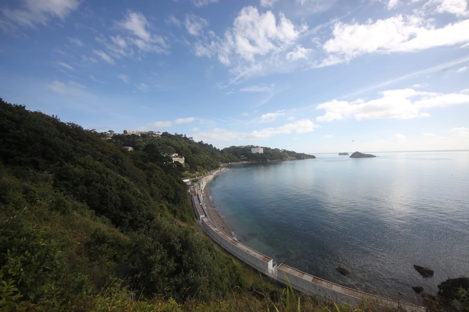 overlooking meadfoot beach