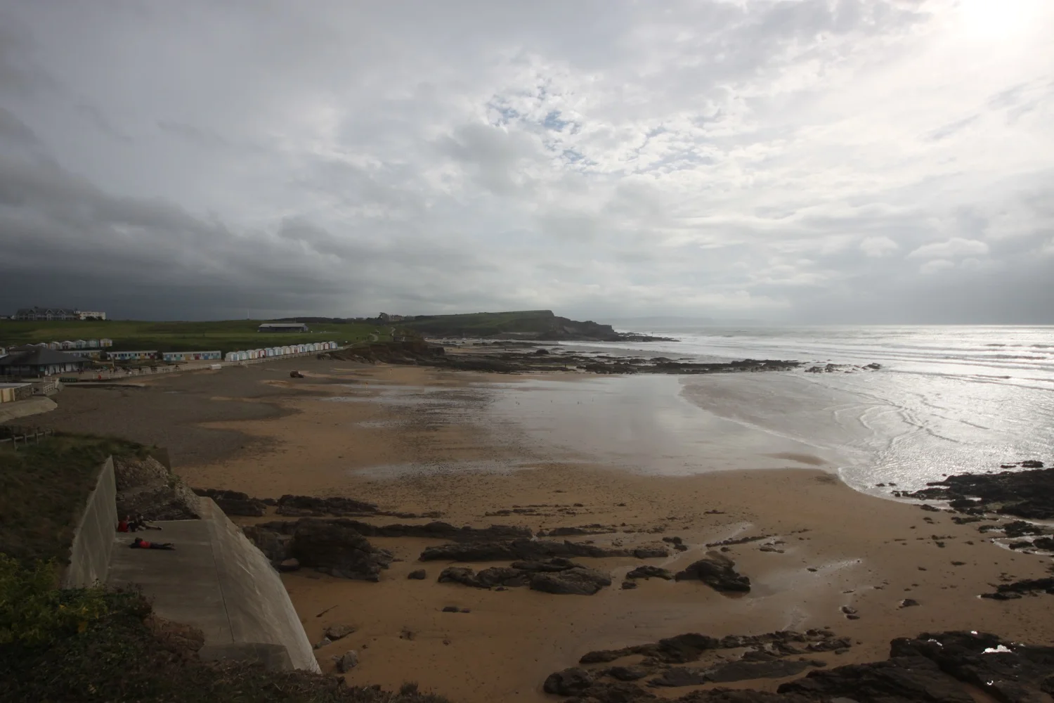 view over the beaches at bude