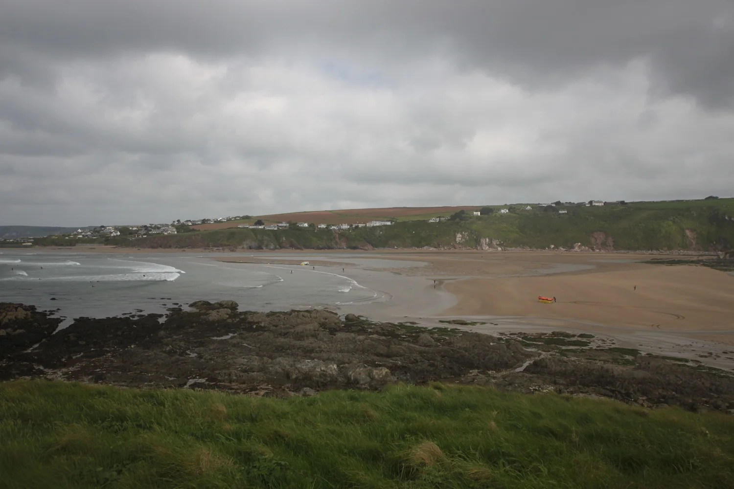 view over bantham beach