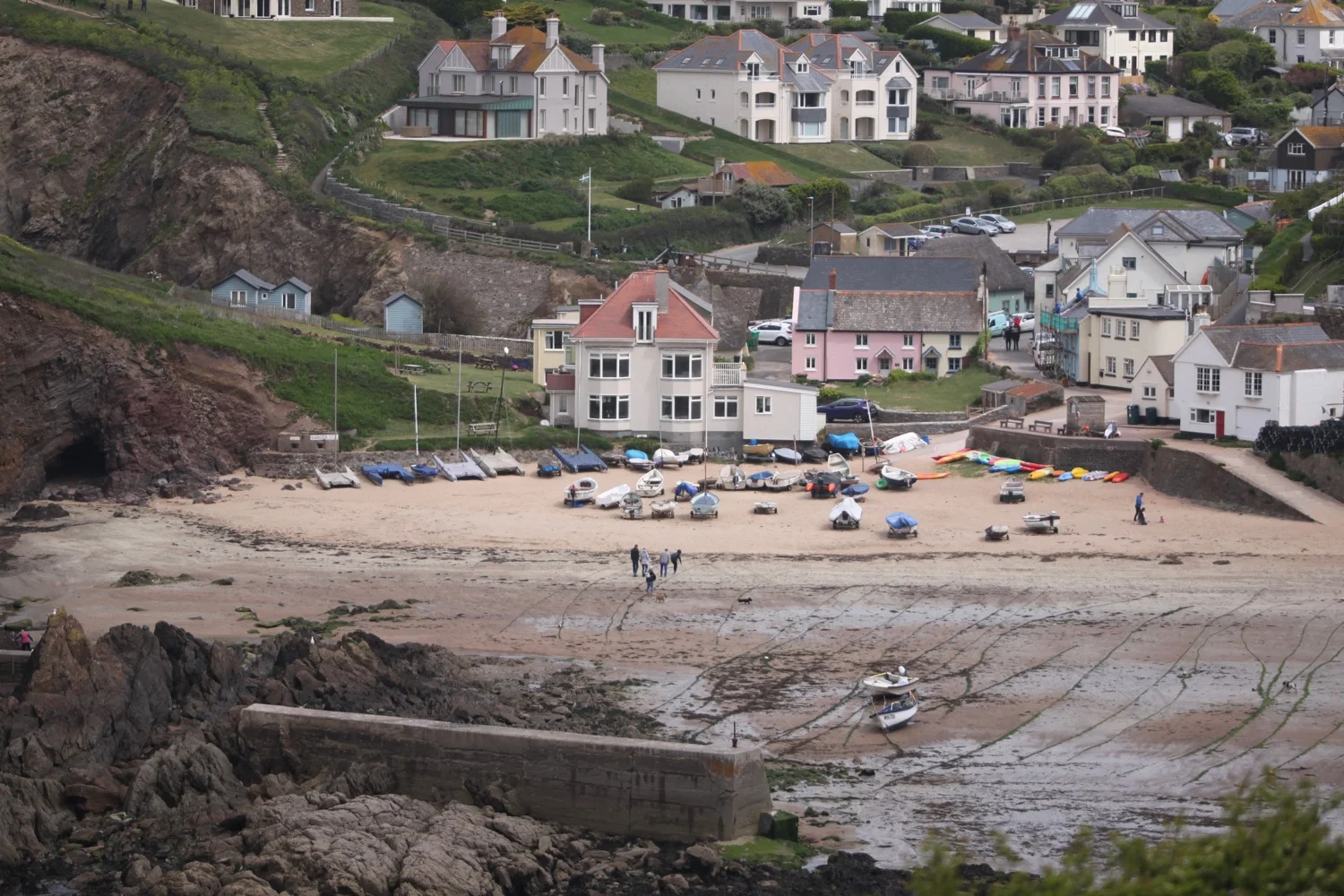 view back over hope cove