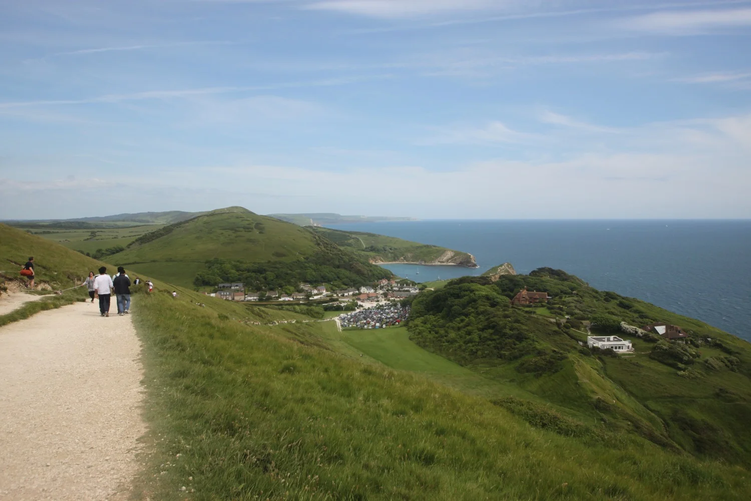 view over lulworth cove