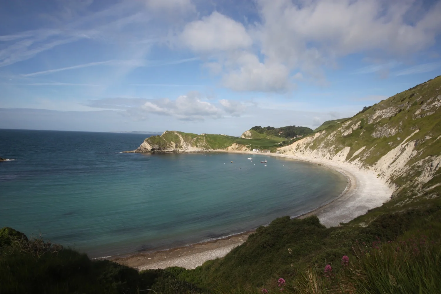 view over lulworth cove