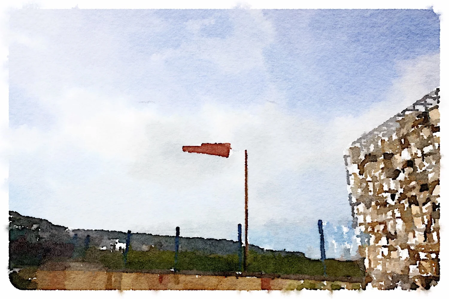 blowing a gale