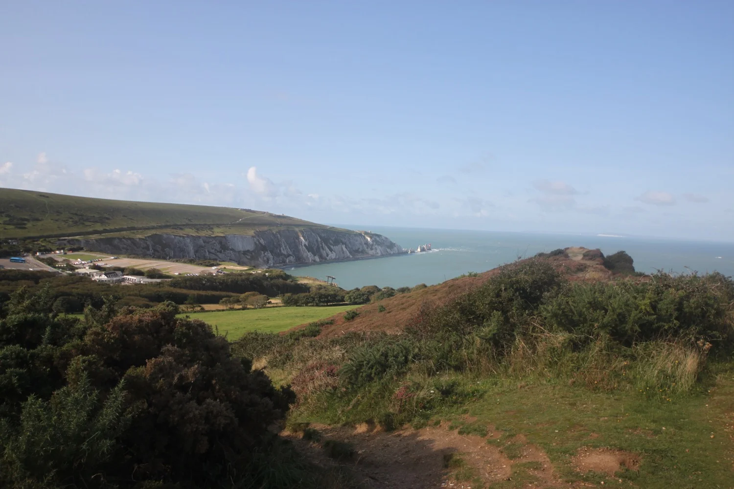 view to the needles