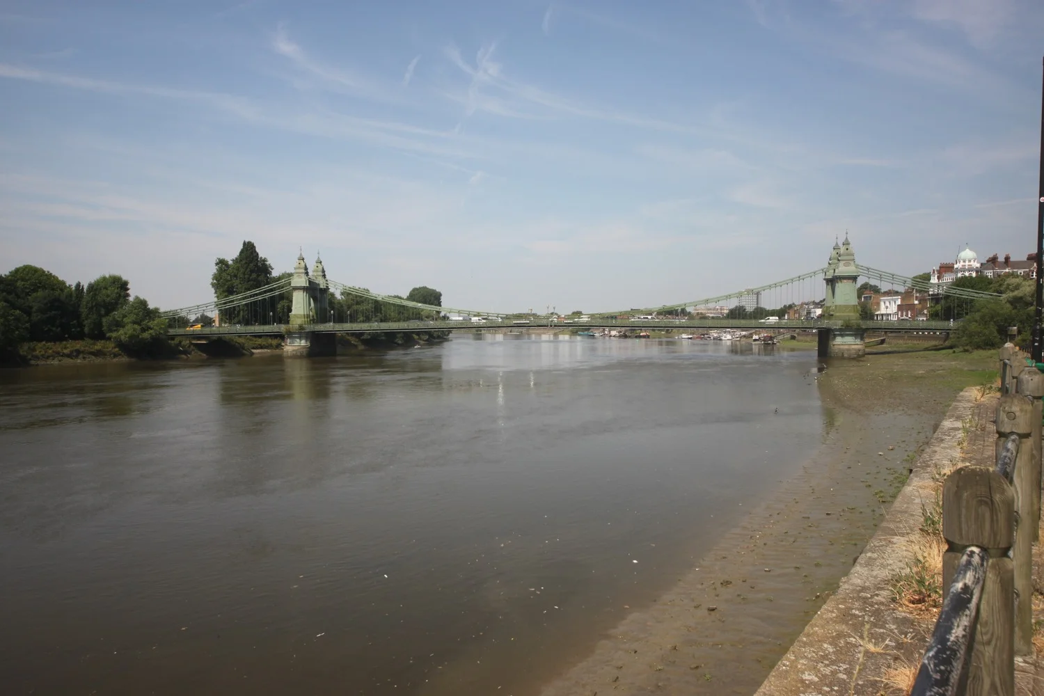 looking back to hammersmith bridge