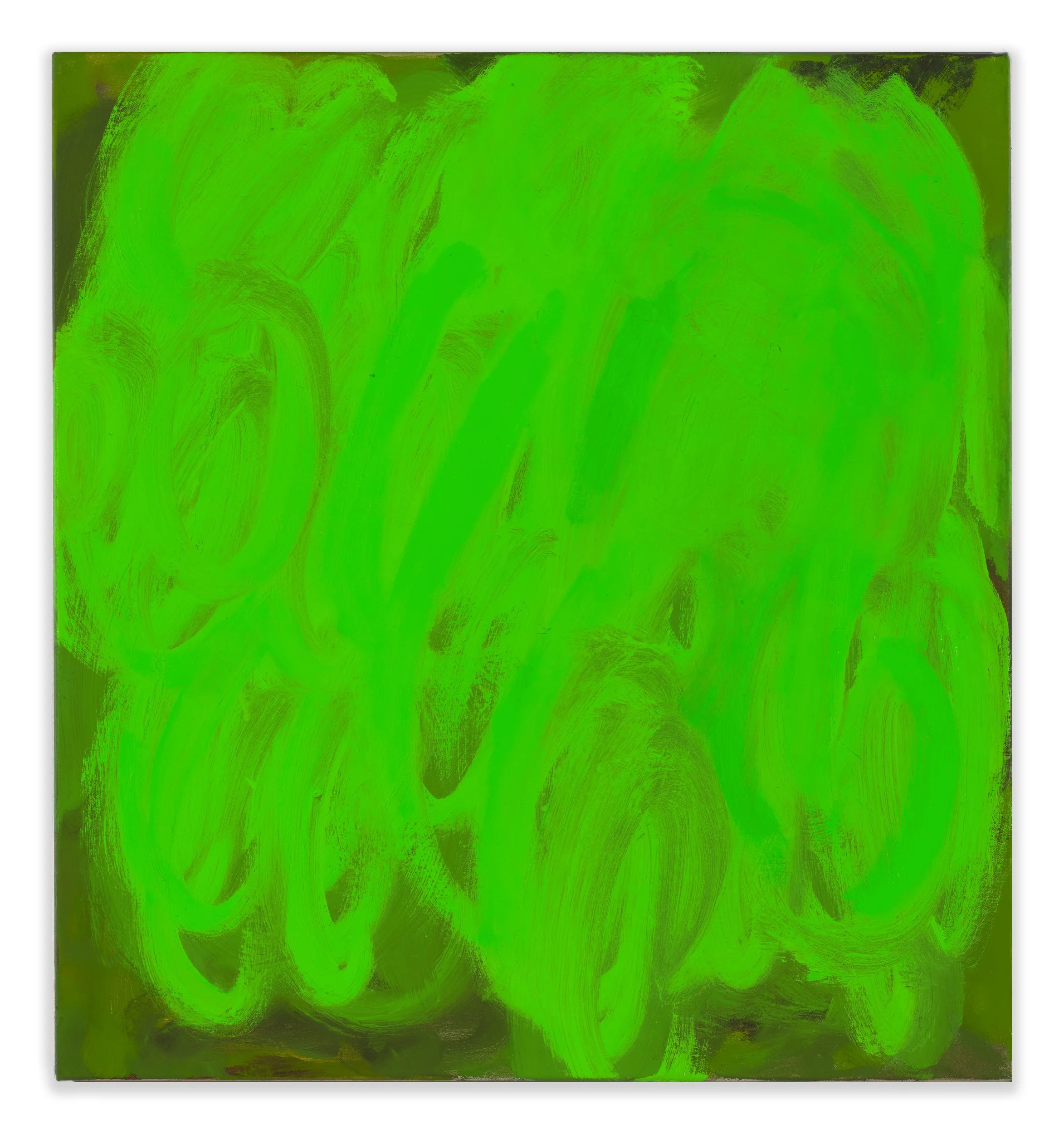 Eleanor Louise Butt. Untitled (exuberant/dankness), 2026, oil on cotton,  76.5 x 71.5 cm