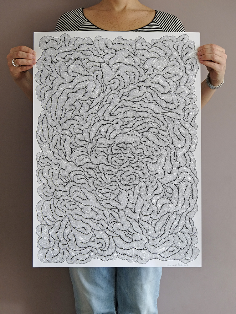  Ink on paper, 50 x 70 cm    