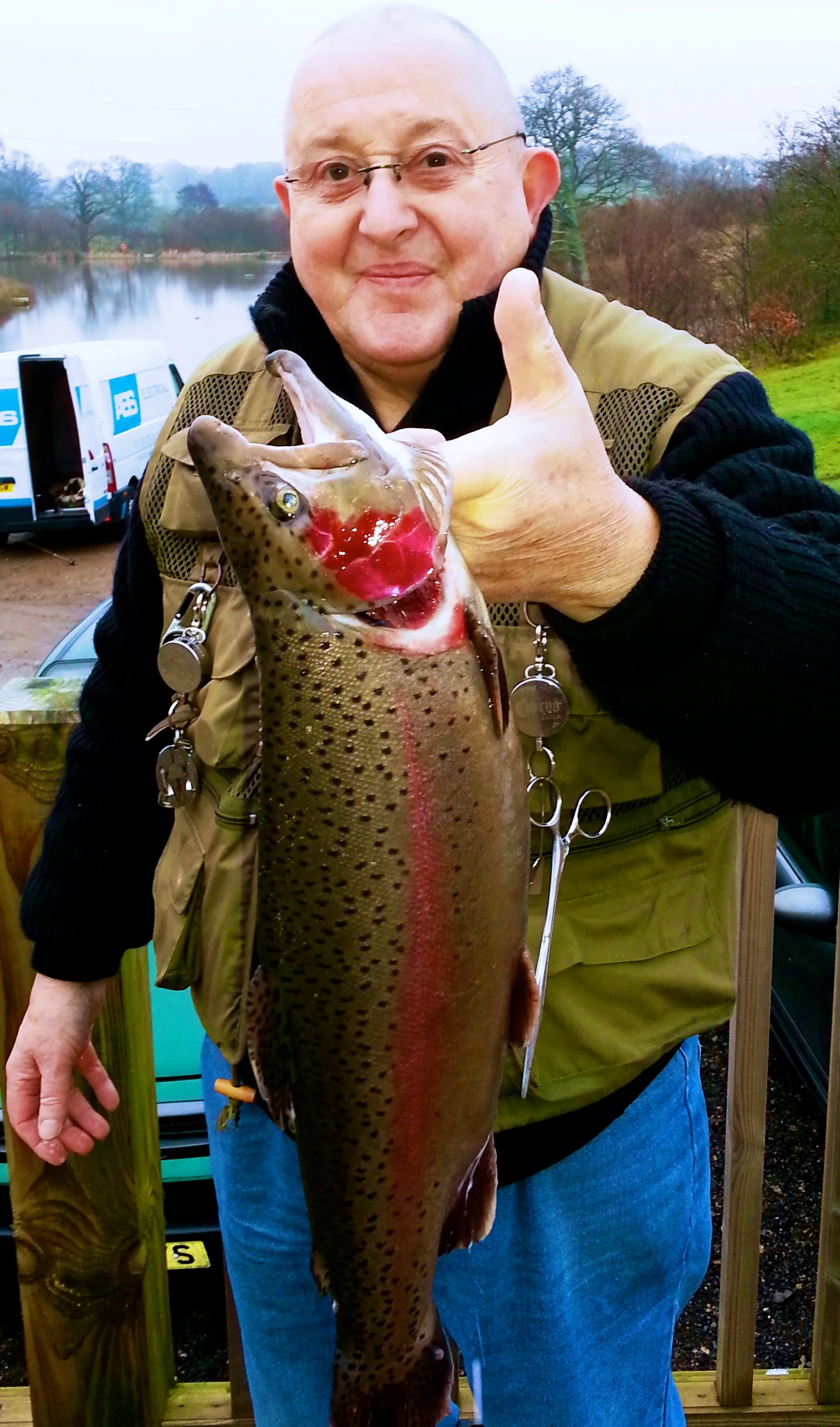 Tony Hipgrave experienced regular catches a 4lb rainbow on a Cats Whisker