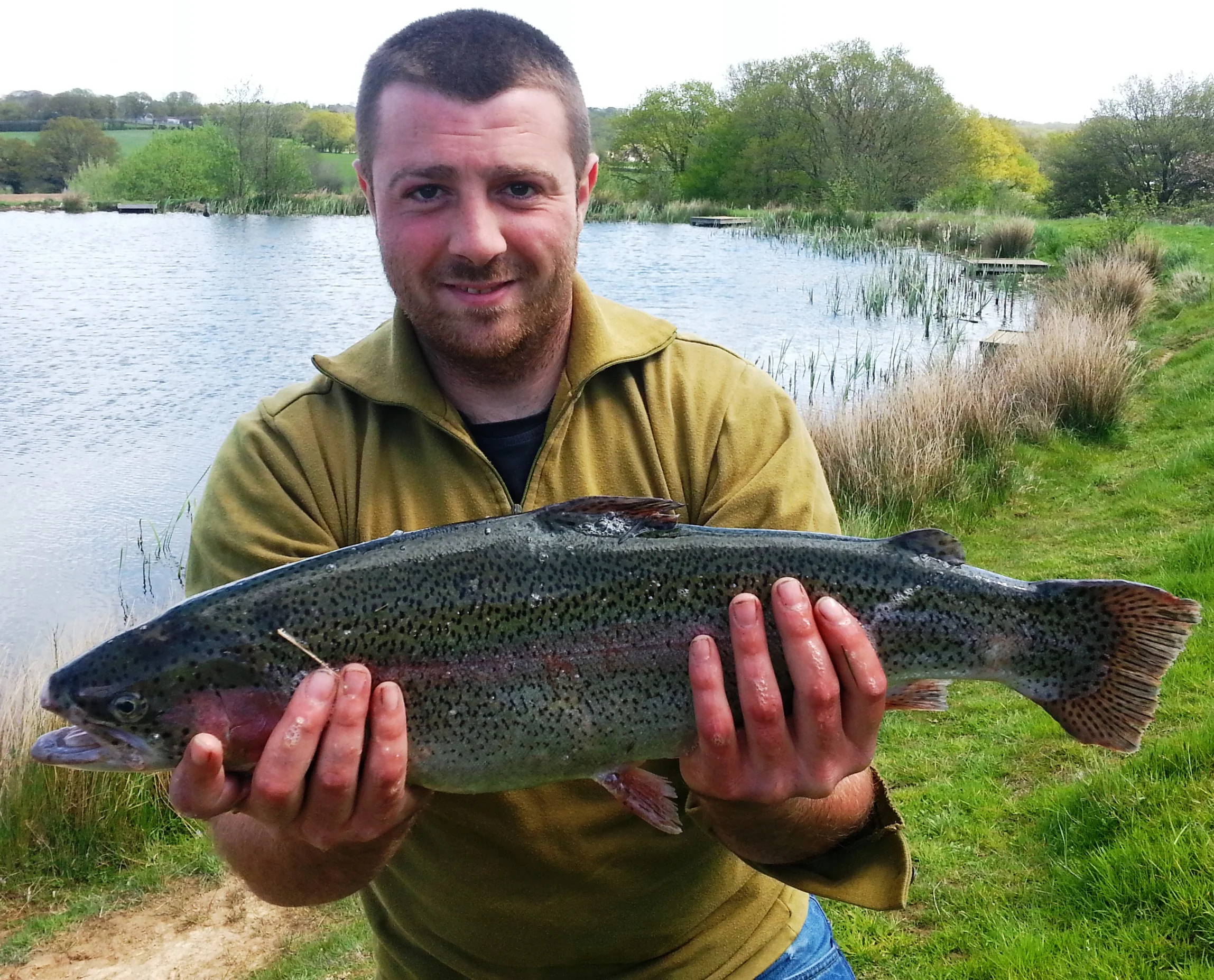 This 6lb rainbow was coaxed onto the bank of Well Lake by a very happy Jake Knott from Battle 