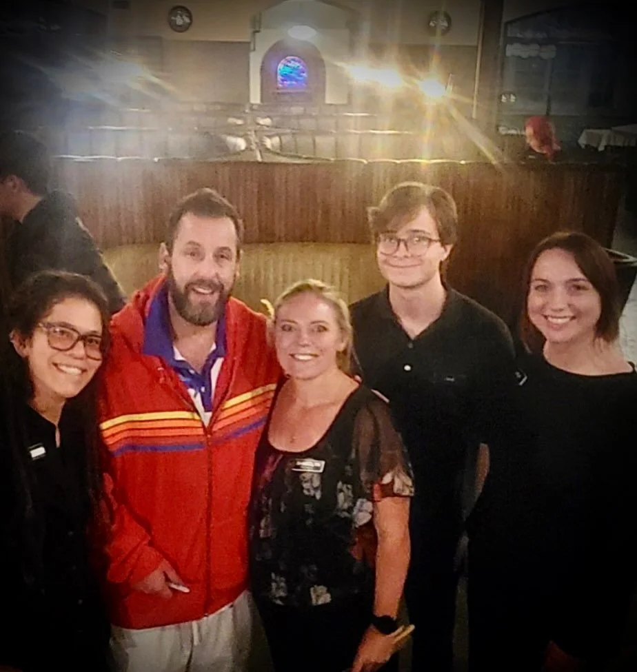 Honored to host the absolute legend @adamsandler on tour with @davidspade and @iamrobschneider! It&rsquo;s all in the hips 🙌