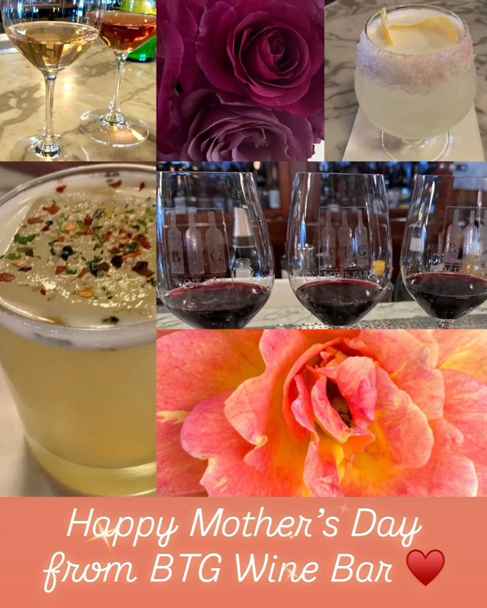 Happy Mother&rsquo;s Day from all of us at BTG Wine Bar! 💐