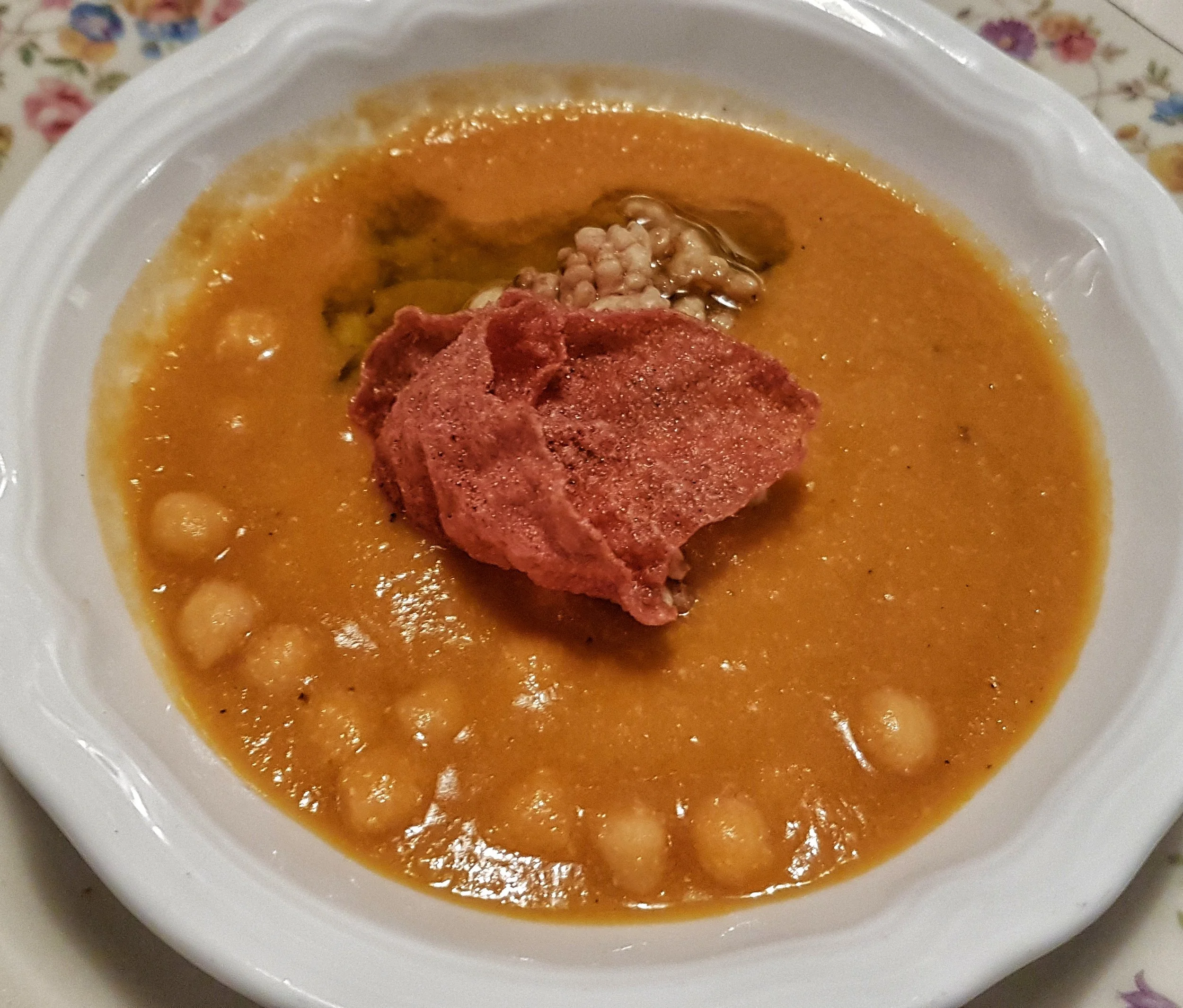 Minestra of chick peas (ceci)