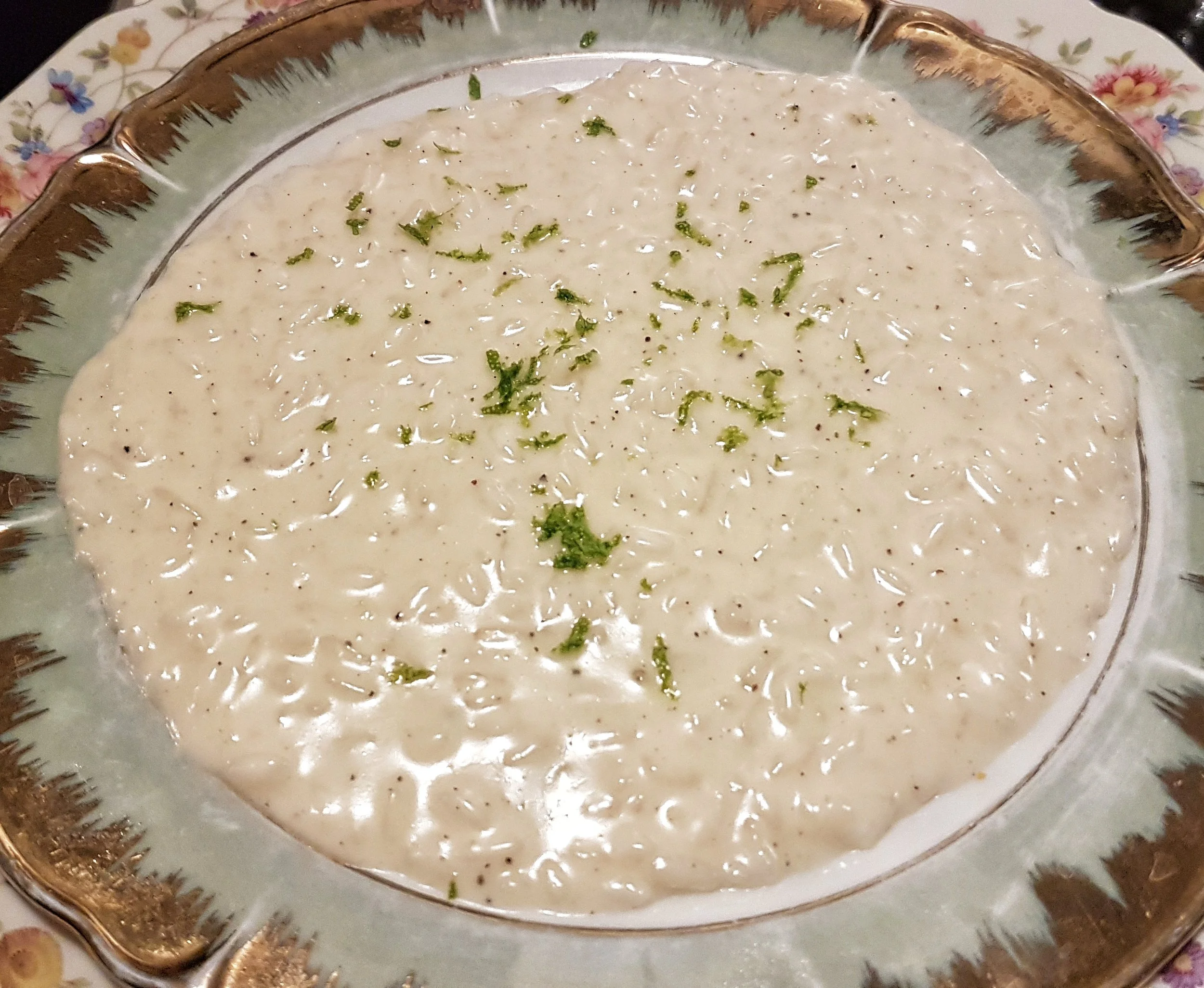 risotto cacio e pepe e limone