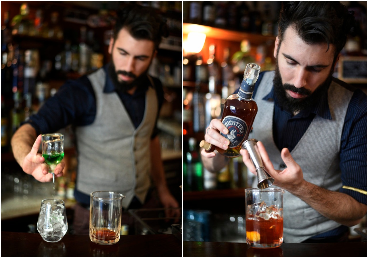 Matteo prepares his Sazerac (Photos Toney)