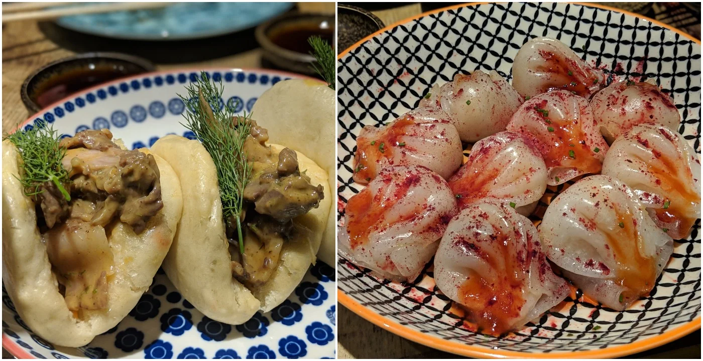 Left: Bao, Right: Dumplings