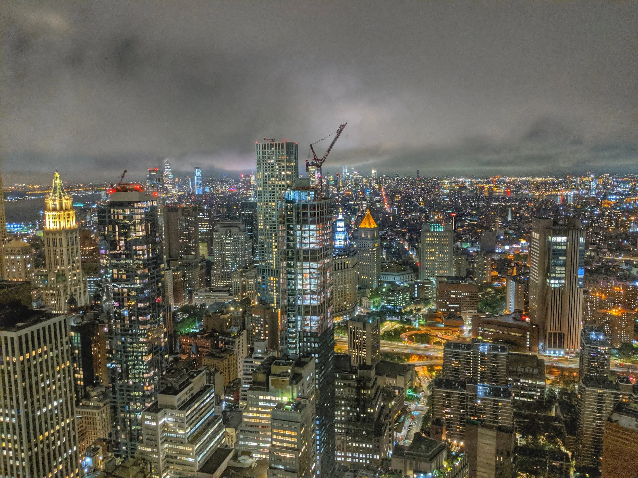 The view from the rooftop space at 70 Pine St.